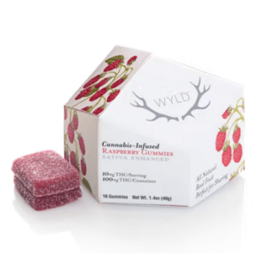 Raspberry Sativa Enhanced Gummies 100mg